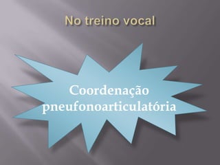 Coordenação
pneufonoarticulatória
 