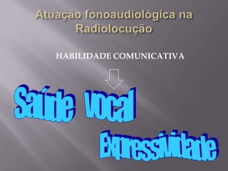 HABILIDADE COMUNICATIVA
 