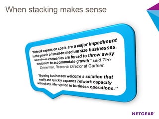 When stacking makes sense
 