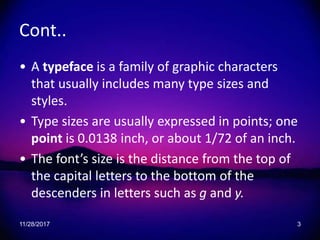 what is Font in multimedia | PPTX