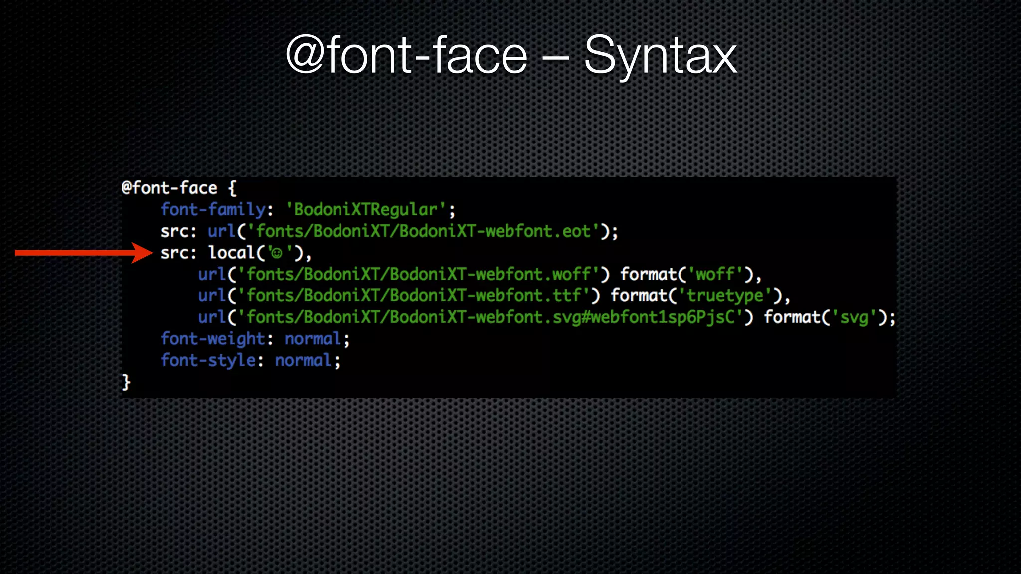 @font-face – Syntax
 