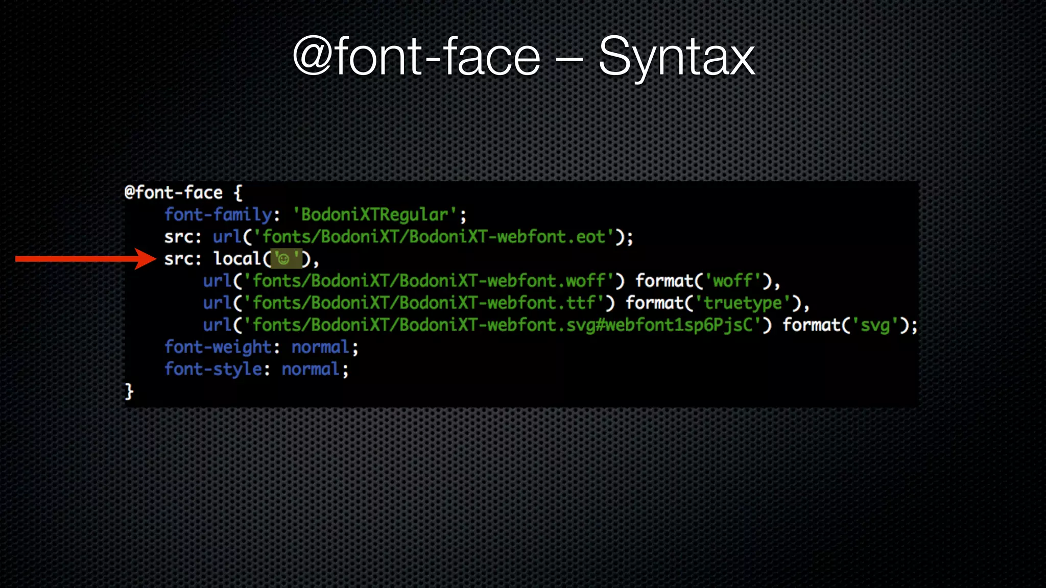 @font-face – Syntax
 