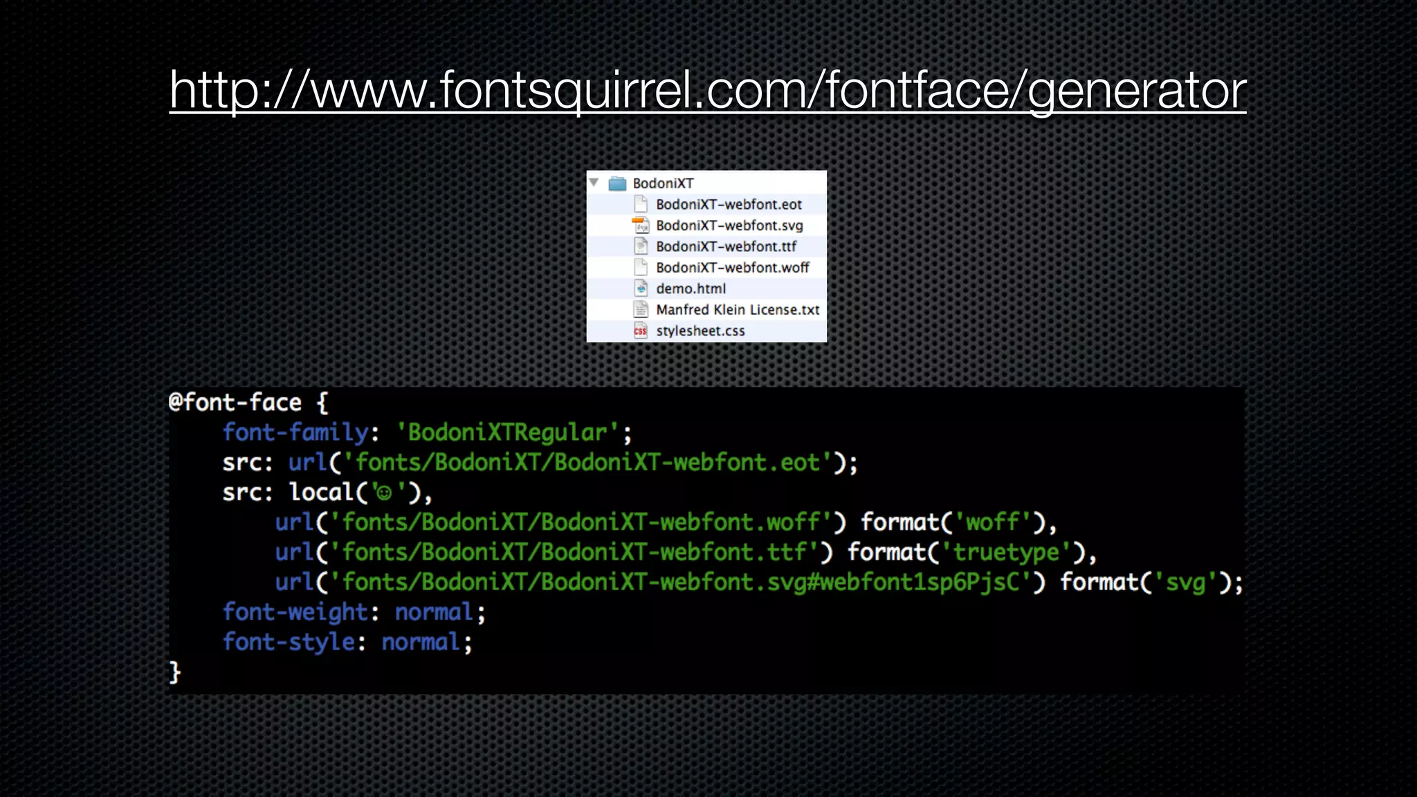 http://www.fontsquirrel.com/fontface/generator
 