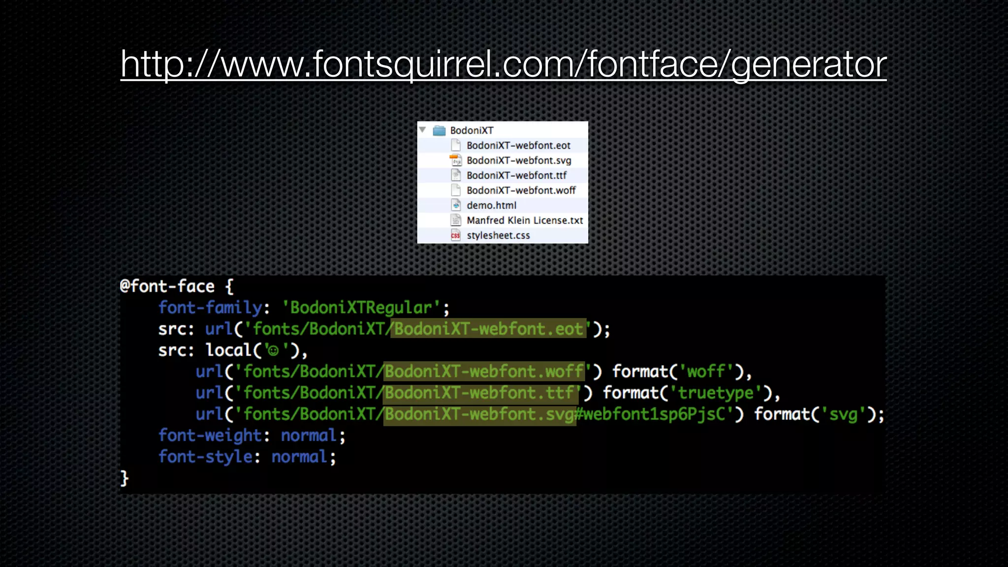 http://www.fontsquirrel.com/fontface/generator
 