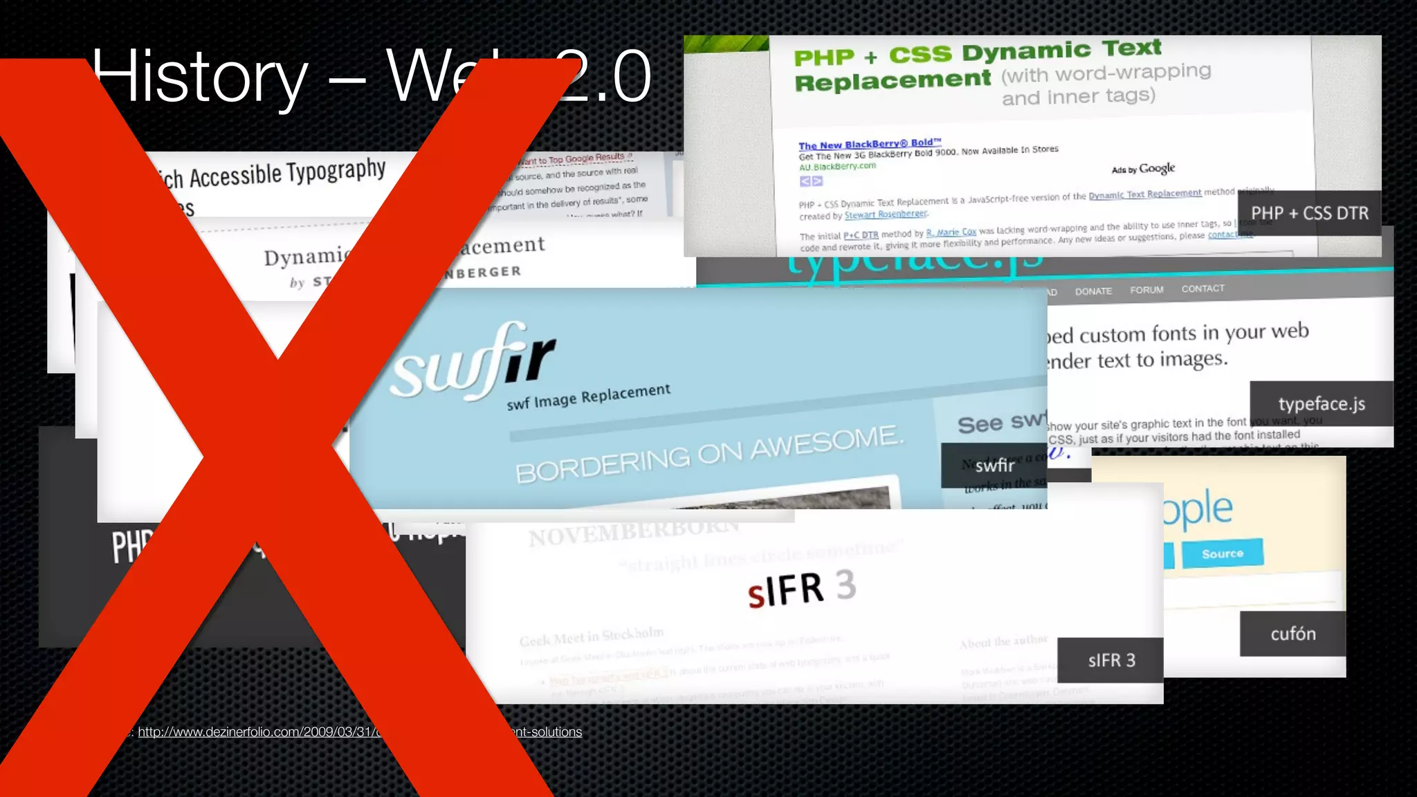 History – Web 2.0




Source: http://www.dezinerfolio.com/2009/03/31/dynamic-font-replacement-solutions
 