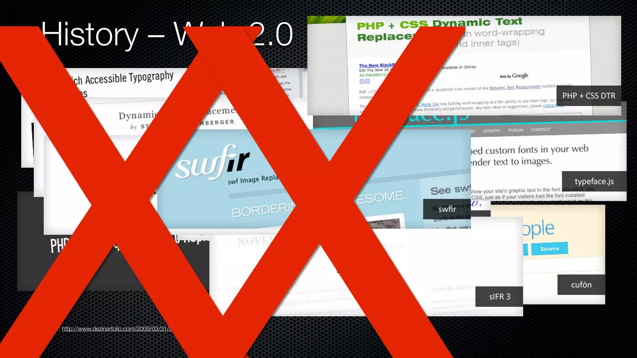 History – Web 2.0




Source: http://www.dezinerfolio.com/2009/03/31/dynamic-font-replacement-solutions
 
