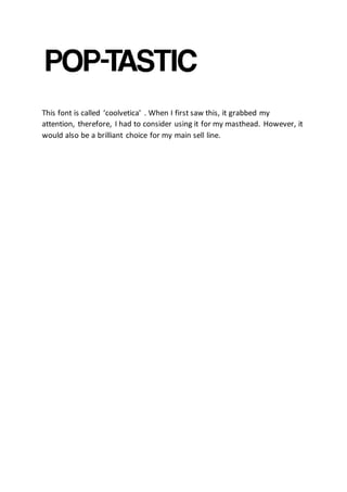 Font Analysis | PDF