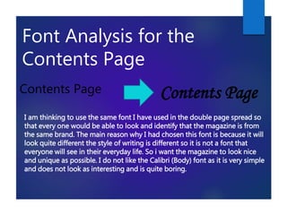 Font Analysis | PPTX
