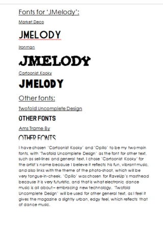 Font analysis for slideshare | DOCX | Web Design and HTML | Internet