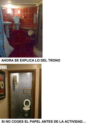 AHORA SE EXPLICA LO DEL TRONO




SI NO COGES EL PAPEL ANTES DE LA ACTIVIDAD…
 