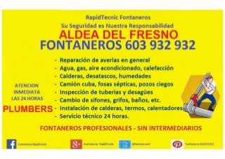 Fontaneros Aldea del Fresno 603 932 932