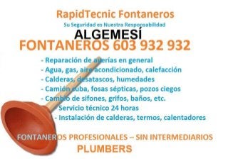 Fontaneros Algemesi 603 932 932
