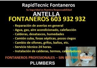 Fontaneros Antella 603 932 932