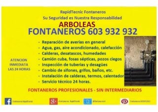 Fontaneros Arboleas 603 932 932