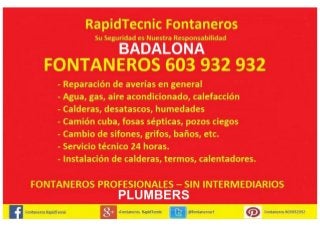 Fontaneros Badalona 603 932 932