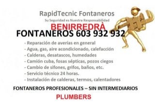 Fontaneros Benirredra 603 932 932