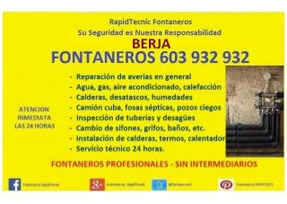 Fontaneros Berja 603 932 932