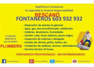 Fontaneros Bescano 603 932 932