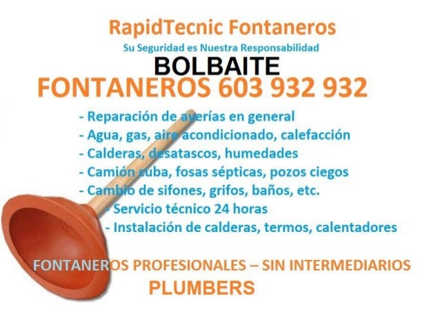 Fontaneros Bolbaite 603 932 932