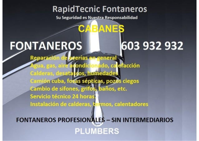 Fontaneros Cabanes 603 932 932
