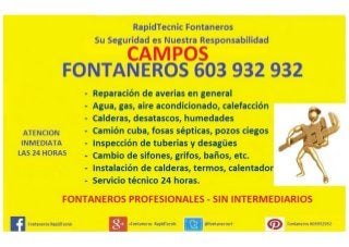 Fontaneros Campos 603 932 932