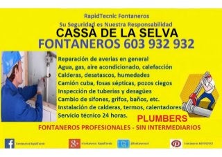 Fontaneros Cassa de la Selva 603 932 932