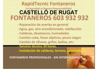 Fontaneros Castello de Rugat 603 932 932