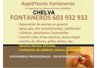 Fontaneros Chelva 603 932 932