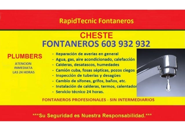 Fontaneros Cheste 603 932 932