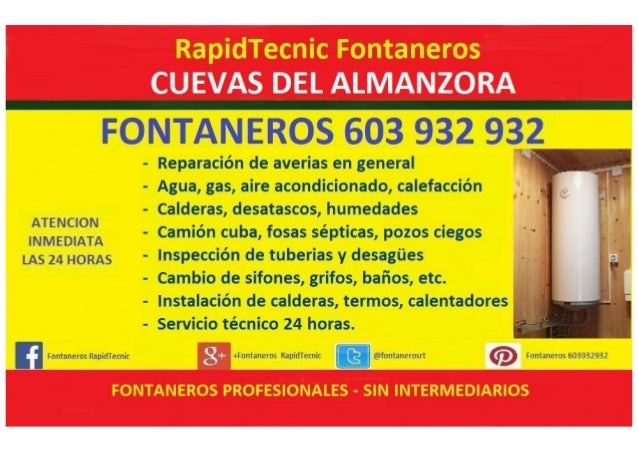 Fontaneros Cuevas del Almanzora 603 932 932