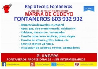 Fontaneros Marina de Cudeyo 603 932 932