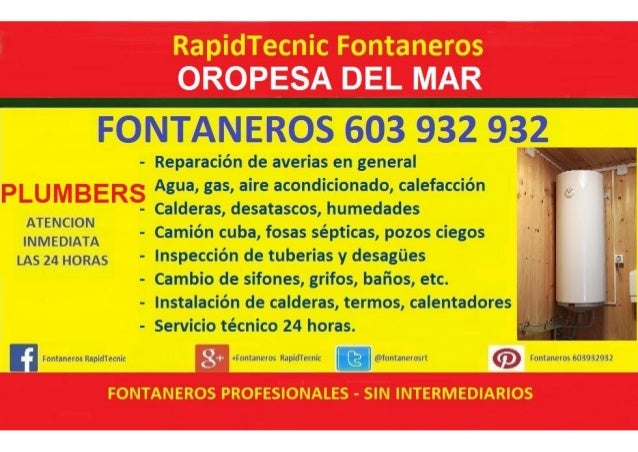 Fontaneros Oropesa del Mar 603 932 932