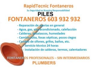 Fontaneros Piles 603 932 932