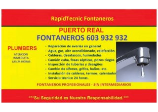 Fontaneros Puerto Real 603 932 932