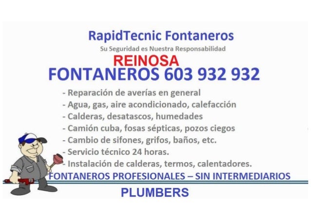Fontaneros Reinosa 603 932 932 Cantabria