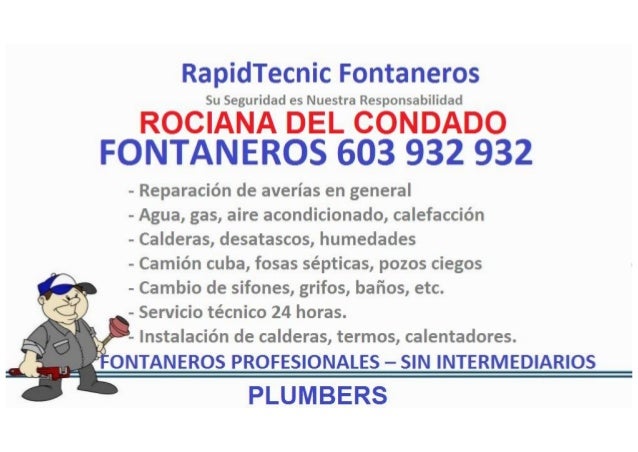 Fontaneros Rociana del Condado 603 932 932