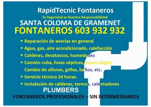 Fontaneros Santa Coloma de Gramenet 603 932 932 