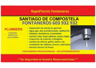 Fontaneros Santiago de Compostela 603 932 932