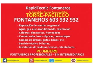 Fontaneros torre pacheco 603 932 932
