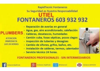 Fontaneros Utiel 603 932 932