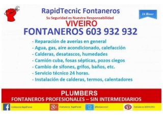 Fontaneros Viveiro 603 932 932