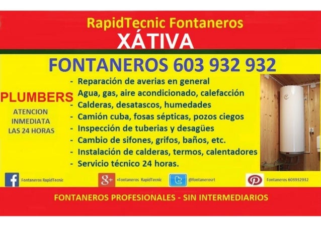 Fontaneros Xativa 603 932 932