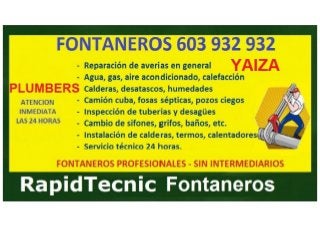 Fontaneros yaiza 603 932 932