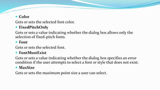 Font dialog & link label | PPTX
