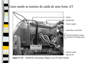 Como medir as tensões de saída de uma fonte AT