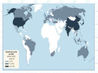 FIGURA 8.2 C
o
n
s
u
m
o
m
u
n
d
i
a
l
d
e
c
a
r
v
ã
o
m
i
n
e
r
a
l
e
m
2
0
0
2
(
m
il
h
õ
e
s
d
e
t
E
P
)
 