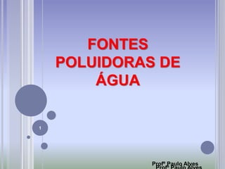 FONTES
POLUIDORAS DE
ÁGUA
1
Profº Paulo Alves
 