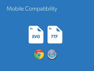 Mobile Compatibility
SVG
AA
TTF
AA
 