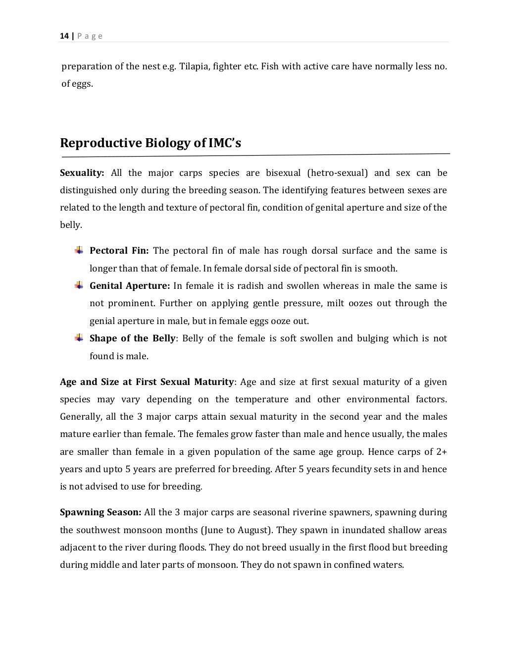 Breeding Biology & Parameters of Finfish and Shellfish by Syekat