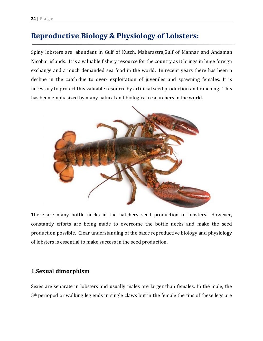 Breeding Biology & Parameters of Finfish and Shellfish by Syekat